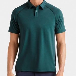 RHONE Delta Pique Polo, Medium, Dark Green